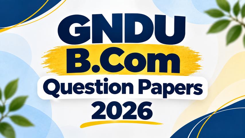 GNDU B.Com Semester wise Papers